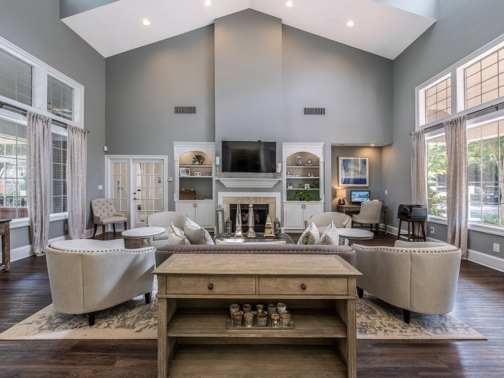 Clubhouse Seating at The Village Apartments, Raleigh, North Carolina