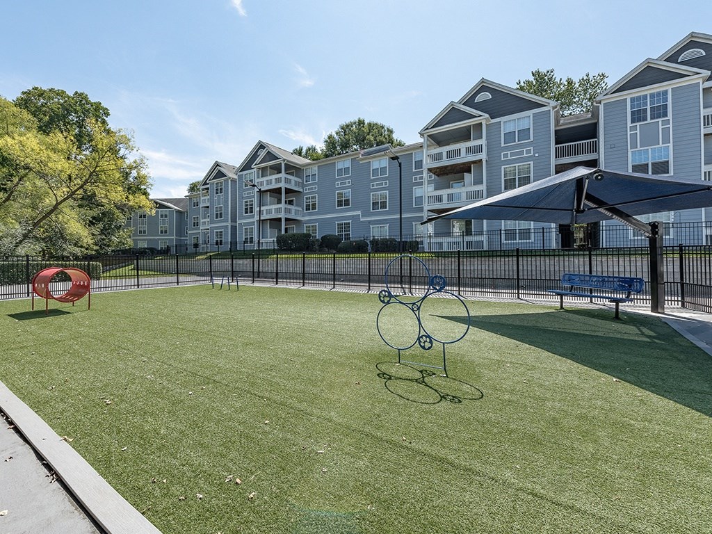 Dog Park with Agility Course at The Village Apartments, Raleigh, NC