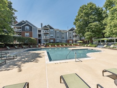 Swimming pool and sundeck at The Village Apartments, Raleigh