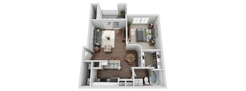 Azalea 1 bd 1ba Floorplan at Sweetgrass Landing, Mount Pleasant, 29466