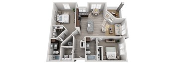 B4 Floorplan | 1,127 Sq. Ft. at Elevate at Brighton Park, Summerville