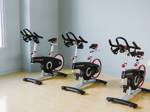 Spin bikes at Sycamore at Tyvola, Charlotte, NC