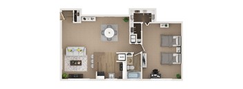 1 bedroom 1 bath 995 sf floor plan