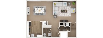 1st floor of the 2 bedroom 1.5 bath townhome at Cardiff Hall Apartments, Towson MD