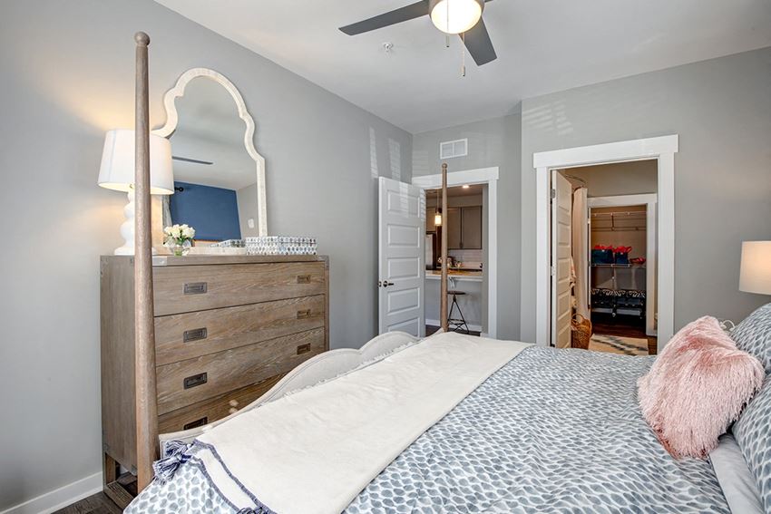 Bedroom with expansive closet Bedroom with expansive closet at Central Island Square, Daniel Island