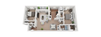 Baldwin 2 bedroom 1 bath closed den at Courthouse Square Apartments, Maryland, 21286