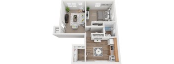 1 bedroom 1 bath floor plan image at Cross Country Manor, Baltimore MD