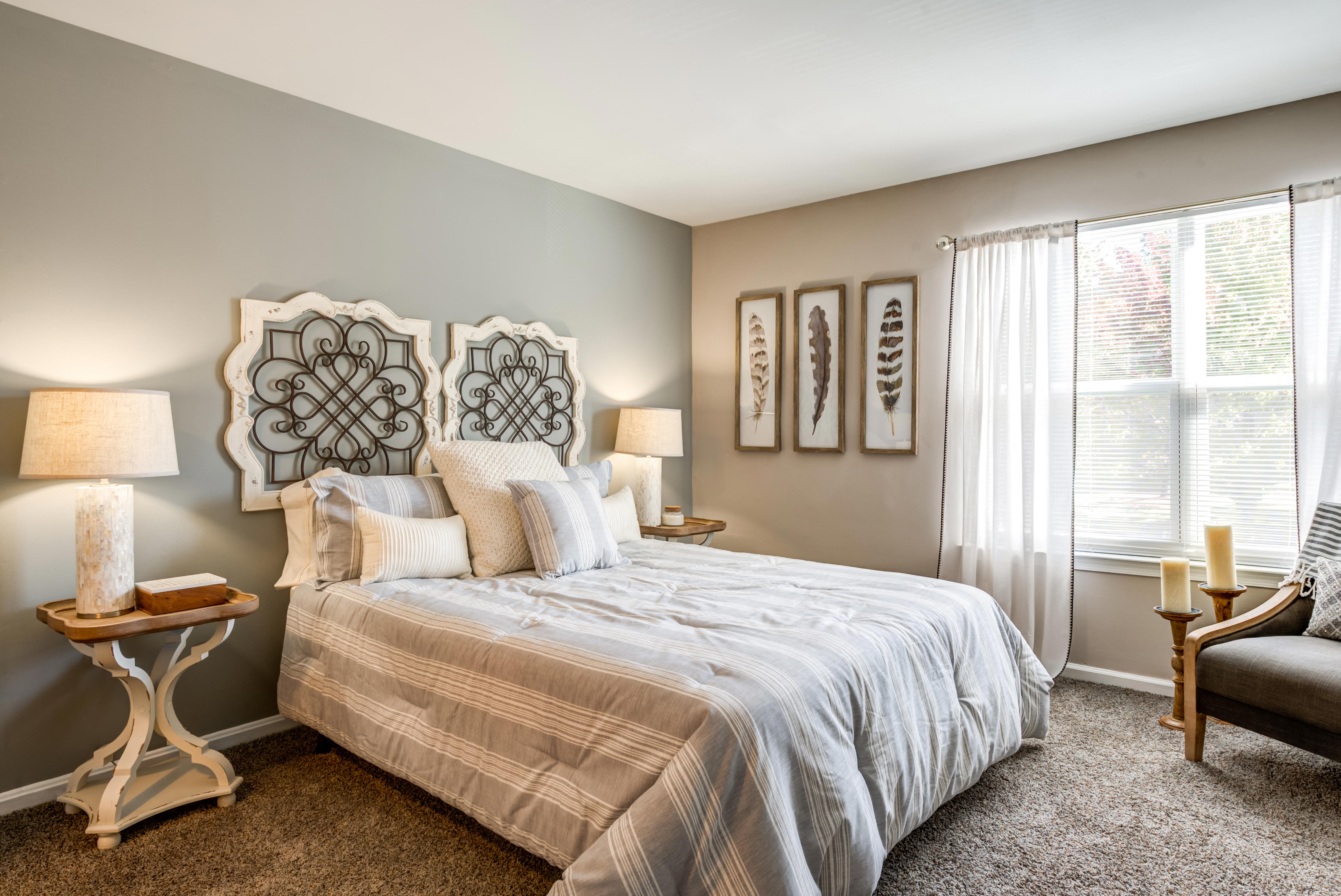 King-Sized Bedrooms at The Crossings at White Marsh Apartments, Perry Hall
