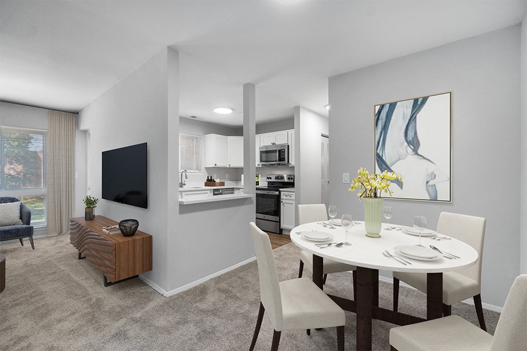 dining room with round table and chairs at Westwinds Apartments, Annapolis, MD