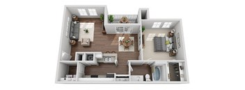 Dogwood 1bd 1ba Floorplan  at Sweetgrass Landing, Mount Pleasant, South Carolina