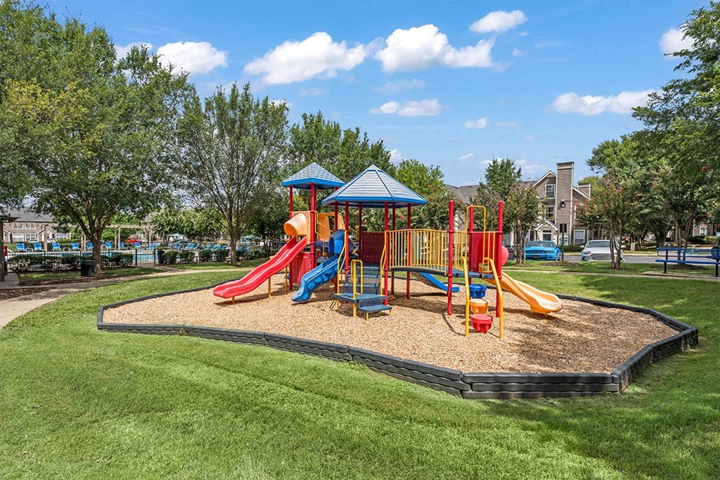 playground with slides and climbing equipment at Fortress Grove, Tennessee