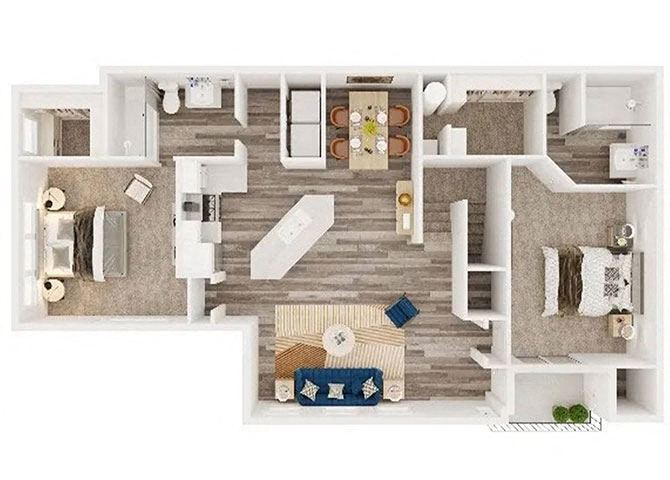 B1 Renovated - attached 1 car garage floor plan