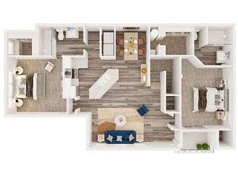 2 bed 2 bath at Henley Tampa Palms Apartments, Tampa, Florida