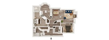 2 bed 2 bath B at Henley Tampa Palms Apartments, Florida