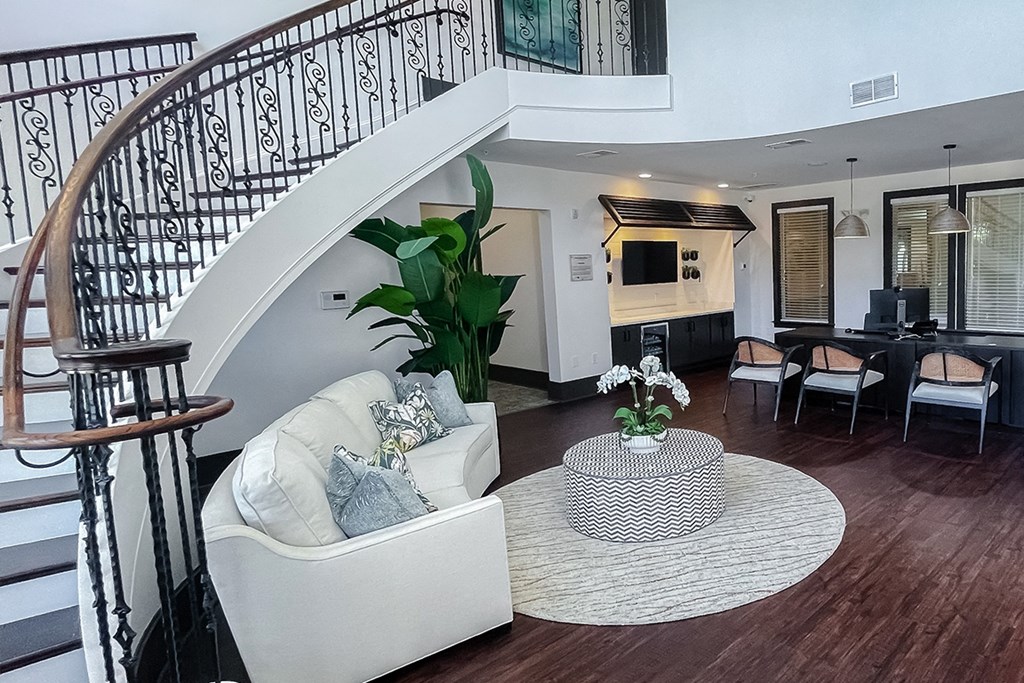 Leasing office seating area at Two Addison Place Apartments , Pooler, Georgia