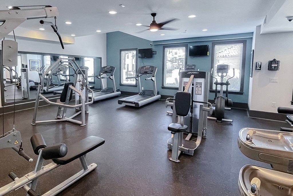 Fitness center  equipmentat Two Addison Place Apartments , Pooler, Georgia
