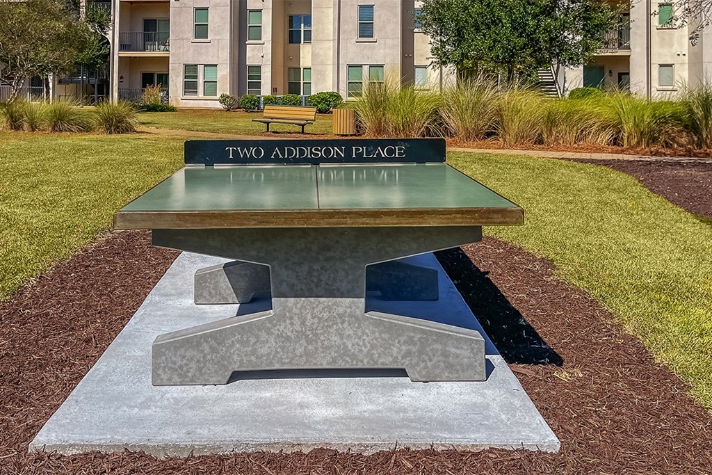 Ping pong table in the gaming area  at Two Addison Place Apartments , Georgia