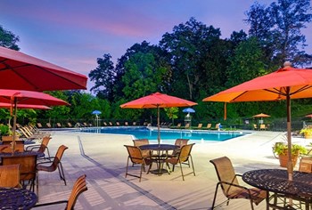 Pool with Sundeck and Tables Pool with Sundeck and Tables at Courthouse Square Apartments, Towson, 21286 - Photo Gallery 2