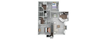 Jackson 2 Bed 2Bath Floor plan A at Fortress Grove, Tennessee