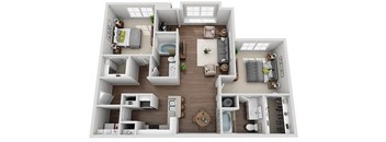 Jasmine with Extended Living Room 2bd 2ba Floorplan  at Sweetgrass Landing, Mount Pleasant, 29466