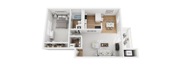 1 Bedroom 1 Bathroom Floor Plan at Perring Park Apartments, Maryland, 21234