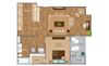 The Lumina 1 Bed 1 Bath Floor Plan The Lumina 1 Bed 1 Bath Floor Plan at The Reserve at Mayfaire, North Carolina