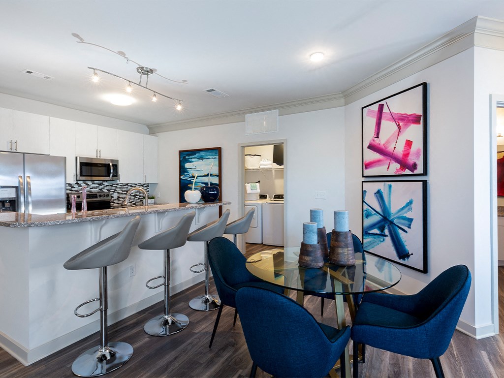 Open concept dining room and kitchen at Sycamore at Tyvola, North Carolina, 28217