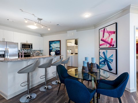 Open concept dining room and kitchen at Sycamore at Tyvola, North Carolina, 28217