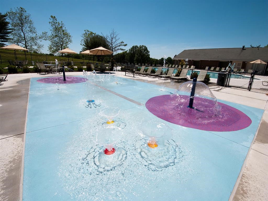 Olympic-size Swimming Pool with Splash Pad at Doncaster Village Apartments, Maryland