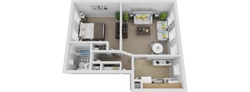 1 Bedroom 1 Bath 677sf  non renovated floor plan, Mt. Ridge Apartments, Baltimore MD