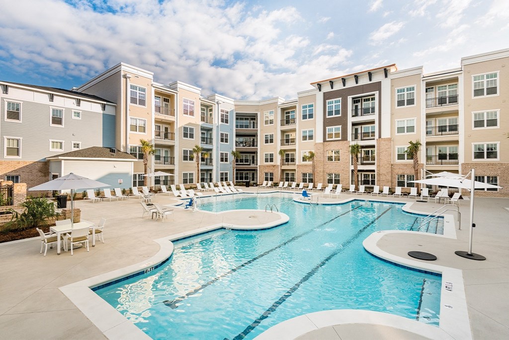 Sparkling Swimming Pool at Central Island Square, Daniel Island, SC, 29492