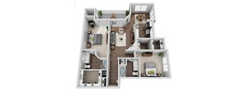 Oleander with Porch 2bd 2ba Floorplan at Sweetgrass Landing, Mount Pleasant