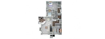 Oxford 3 Bed 2 Bath Renovated Floor Plan Aat Fortress Grove, Murfreesboro, 37128