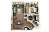 Hawkins 1 Bed 1 Bath Floor Plan Hawkins 1 Bed 1 Bath Floor Plan at Park & Kingston Charlotte NC 28203