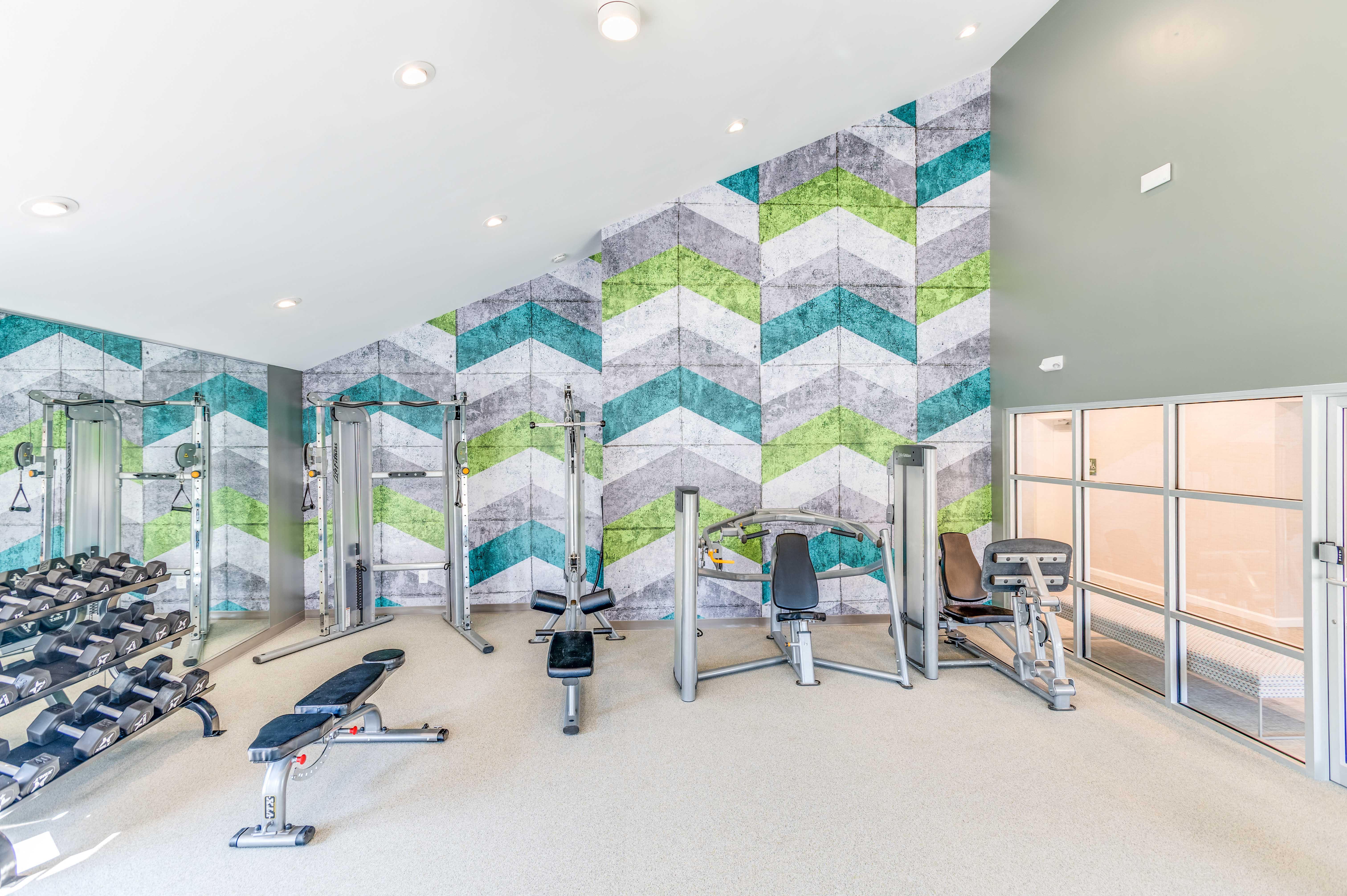 Free Weights  In Gym at Westwinds Apartments, Maryland