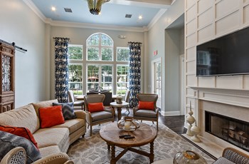 Clubhouse with Fireplace Clubhouse with Fireplace at Sweetgrass Landing, Mount Pleasant, SC - Photo Gallery 5