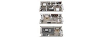 Laurel Oak Floorplan | 1,319 Sq. Ft. at Elevate at Brighton Park, South Carolina