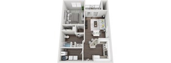 The Beaufort 1 Bedroom 1 Bathroom  Renovated Floorplan at The Bluestone Apartments, Bluffton, SC