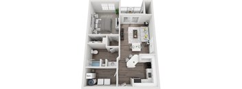 The Beaufort 1 Bedroom 1 Bathroom  Renovated Floorplan at The Bluestone Apartments, Bluffton, SC