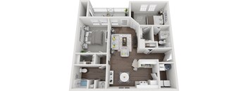 The Savannah 2 Bedroom 2 Bathroom Non Renovated Floorplan at The Bluestone Apartments, Bluffton, SC