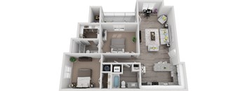 2 bedroom 2 Bath Mayfaire renovated floor plan at The Reserve at Mayfaire, Wilmington NC