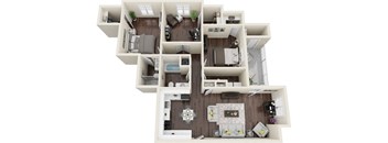 2 bedroom 2 Bath Oceanic non-renovated floor plan at The Reserve at Mayfaire, Wilmington NC