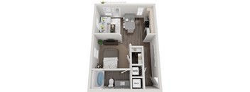 Studio S2 574sf floor plan The Six, Mt. Pleasant, SC