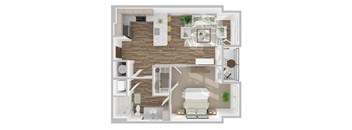 1 bed 1 bath D at The Linden Apartments, Davidson, NC, 28036