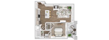 1 bed 1 bath C at The Linden Apartments, North Carolina 28036