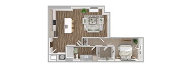 1 bed 1 bath at The Linden Apartments, Davidson, North Carolina