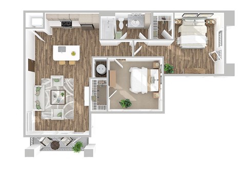 2 bed 1 bath at The Linden Apartments, Davidson, 28036