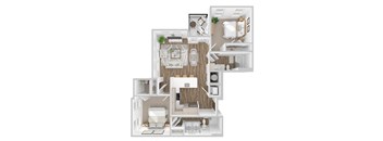 2 bed 2 bath D at The Linden Apartments, North Carolina 28036