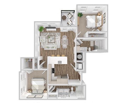 2 bed 2 bath D at The Linden Apartments, North Carolina 28036