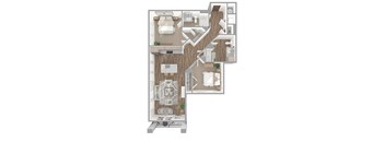 2 bed 2 bath B at The Linden Apartments, Davidson